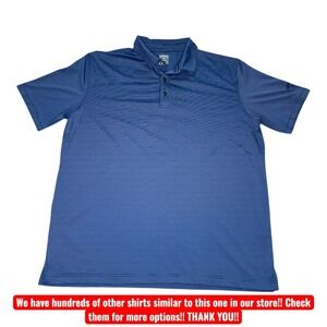 Callaway Polo Shirt Mens XL Blue Opti-Dri Golf Performance Lightweight Stripe